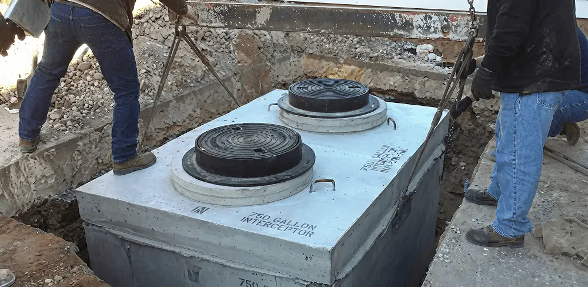 Grease trap installation for a commercial property drainage system in Cape Coral, FL